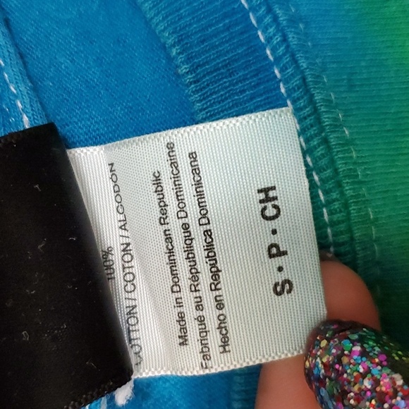 Y2K Santa Cruz Skateboards Speed Wheels Screaming Hand Vibrant Tie-Dye Mens Sm - Picture 15 of 16